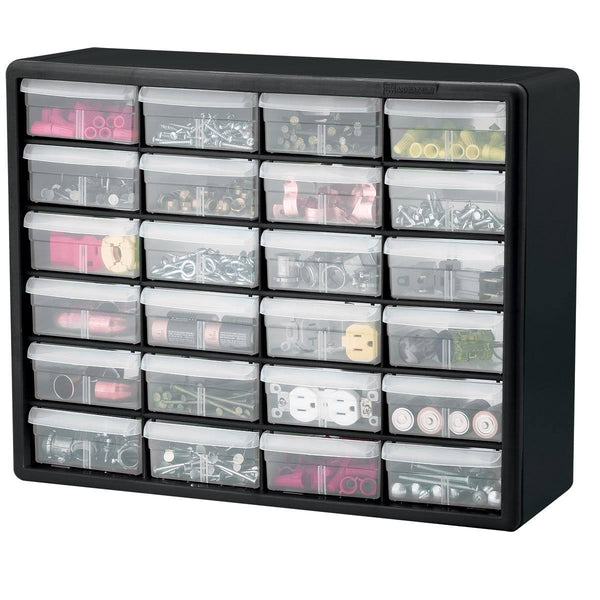 Akro-Mils 10124 24 Drawer Plastic Parts Storage Hardware and Craft Cabinet,